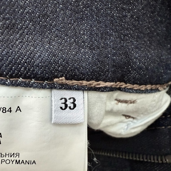 PRADA Dark Wash Mid High Rise Straight Leg Jeans Women Luxury Designer Denim 33 - Picture 16 of 17